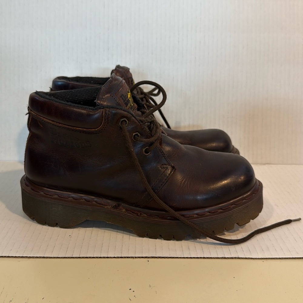 Dr. Martens Brown Leather Chukka Boots with Chunky Sole ( sz 5)